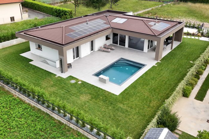 Villa a L con piscina - Studio Valle